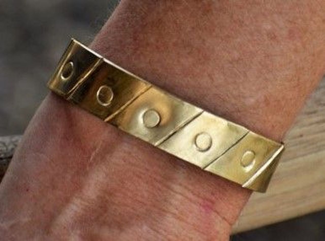 Brass bracelet.