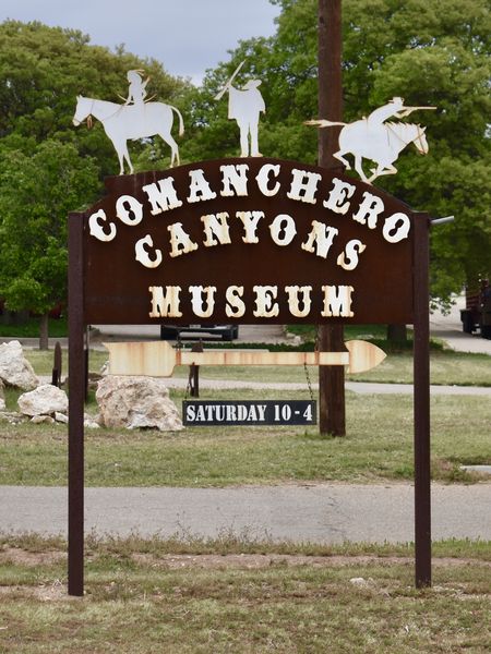 Comanchero Canyons Museum Sign